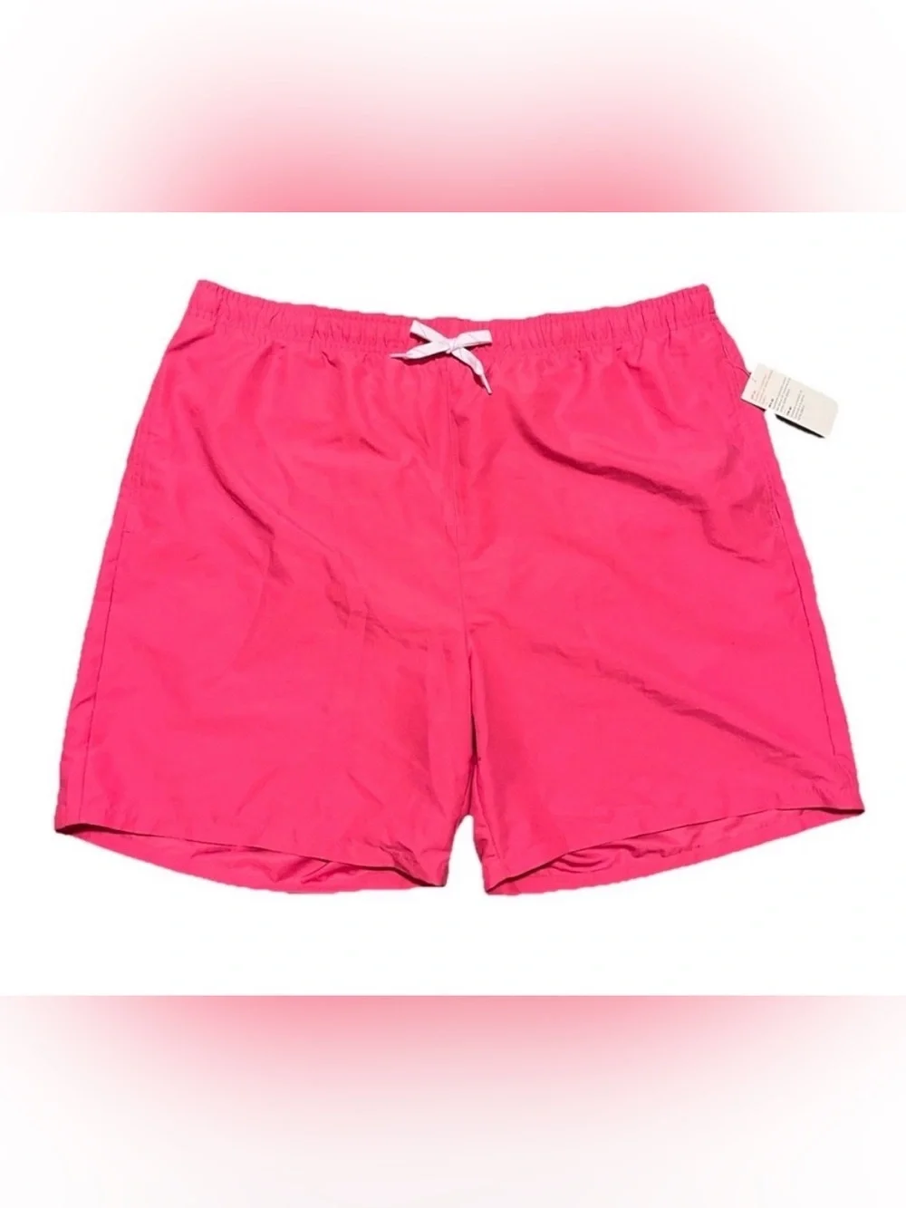 Old Navy Pink Swim Trunks Mens Size XL UPF 40 NWT Mesh Lined 7” Inseam Swimwear